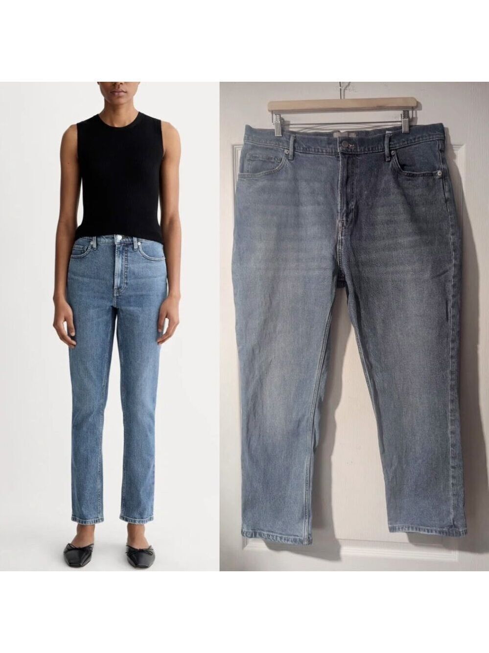 Everlane | The Original Cheeky Slim-Straight Cropped Jean In Medium Wash